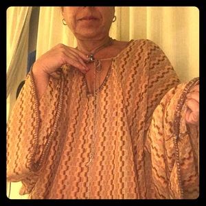 Knit textured bohemian shirt